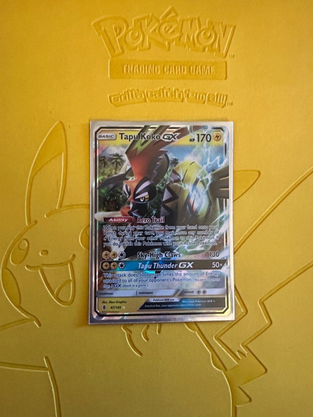 Tapu Koko GX Holo Pokémon Trading Card - Yellow Accent